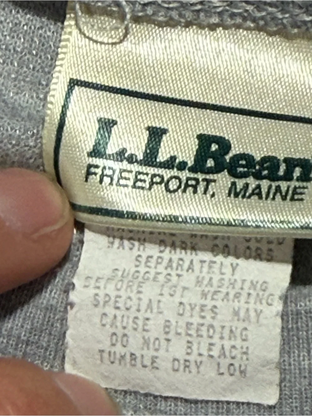 Vintage L.L. Bean Light Gray Short Sleeve Crewneck Tee